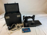 Vintage 1950's Singer 221 Featherweight Sewing Machine with Case