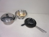 Lot of Various Kitchenware Incl. Pot, Colander, Pans, etc.