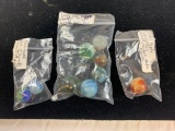 Lot of Vintage Marbles Moss Agate, Akro Agate and others