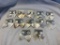 Lot of 12 Identical Mother of Pearl Pierced Earrings