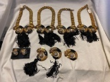 8 Piece Identical Style Jewelry Set of Necklaces, Earrings, and Brooches