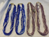 Lot of 4 Seed Bead Necklaces