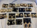 Lot of 17 Gold-Tone Earrings