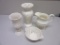 Lot of 4 KF Intricate White Ceramic Decorative Table Ware