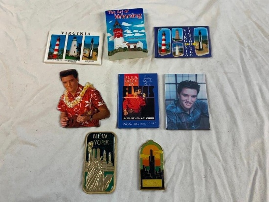 Lot of 8 fridge magnets Elvis, Lighthouses and Statue Of Liberty