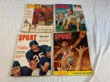Lot of 4 SPORT Magazines from 1957 Wilt Chamberlain, Bears and more