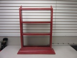 Wooden Red Painted Farmhouse Display/Bookshelf 33