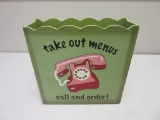 TAKE OUT MENUS Painted Wooden Decor