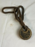 Vintage CHAMPION 6 LEVER Sock with link chains NO KEY