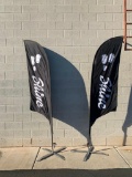 2 Outdoor Advertising Flex Banner, Swooper Flags