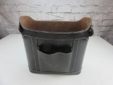 Black Leather Container 9.75