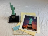 STATUE OF LIBERTY Danbury Mint Statue Pewter Sculpture/copper from actual Statue
