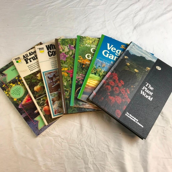 Lot of 7 Paperback and Hardcover Books About Gardening