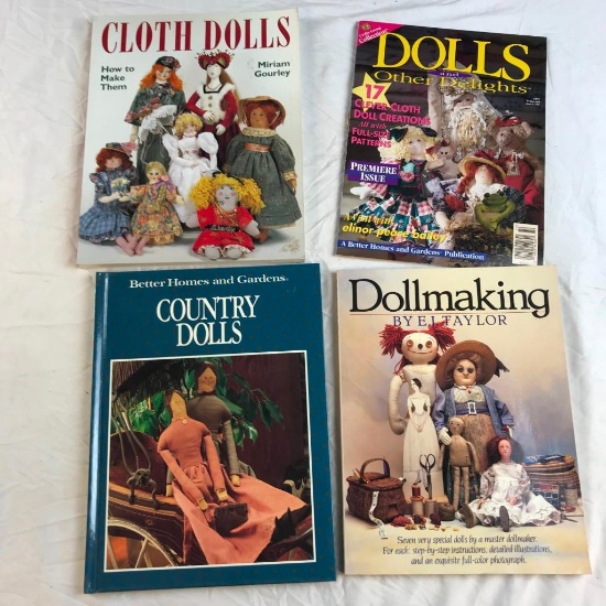 Lot of 4 Paperback Books on Dollmaking