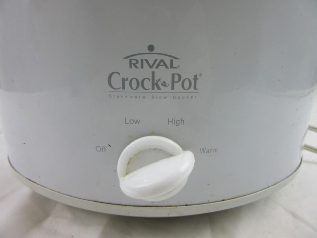 Sold at Auction: RIVAL CROCK POT STONEWARE SLOW COOKER MODEL 3735