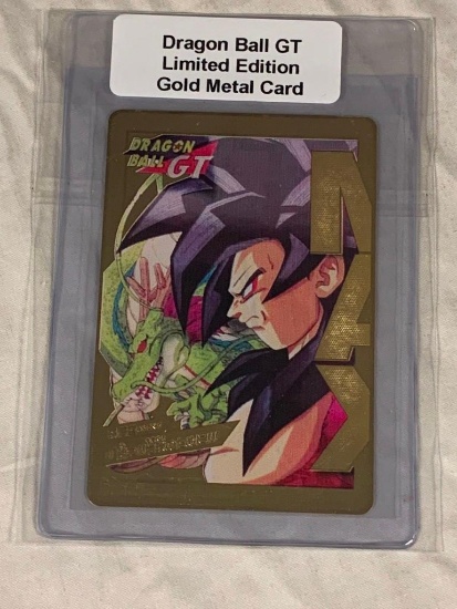 DRAGON BALL GT Limited Edition Gold Metal Card