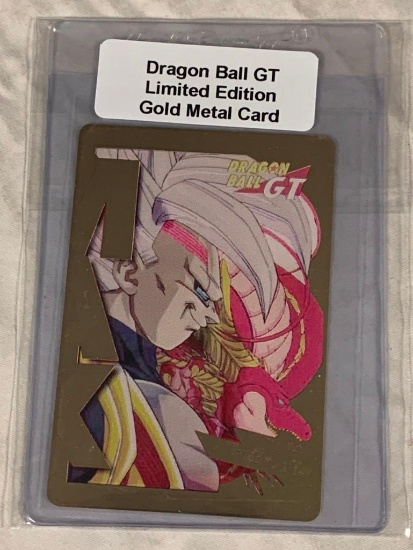 DRAGON BALL GT Limited Edition Gold Metal Card