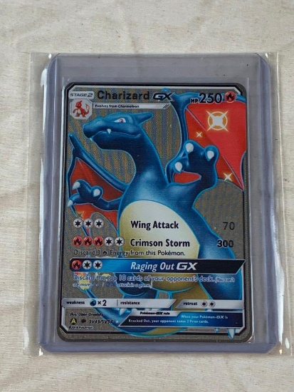 Pokemon CHARIZARD GX Silver Metal Card