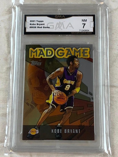 KOBE BRYANT 2001 Topps Mad Game Insert Basketball Card Graded 7 NM