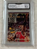 MICHAEL JORDAN 1993 Stadium Club Frequent Flyers Basketball Card Graded 8.5 NM/MINT+