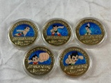 Set of 5 ASTRO BOY Limited Edition Tokens Coins