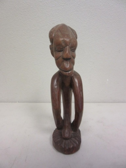 Three-Legged African Tribal Wooden Statue 11" Tall