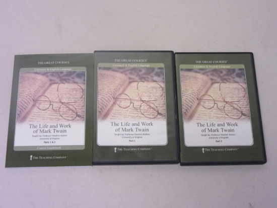 THE GREAT COURSES The Life and Work of Mark Twain 4 DVDs and Guidebook