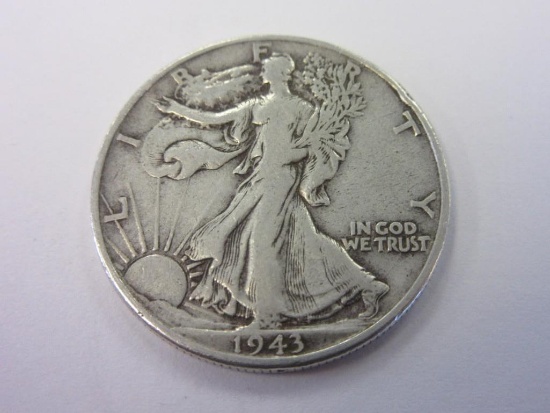 1943 .90 Silver Walking Liberty Half Dollar