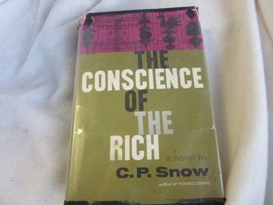 1958 "The Conscience of the Rich" A Novel by C.P. Snow Hardcover