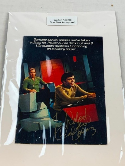 STAR TREK Walter Koenig AUTOGRAPH Get Well Card