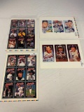 Lot of 4 Sheets of 1991 Legends Sport Cards and Post Cards