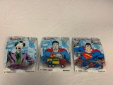 Lot of 3 DC Comics Hot Wheels in the package-Superman, The Joker and Bizarro