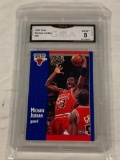 MICHAEL JORDAN 1991 Fleer Basketball Card Graded 8 NM-MT