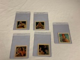 Lot of 5 1993 Wrestling Coliseum Video Lenticular Trading Cards with Hulk Hogan