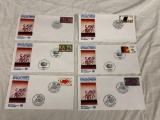 United Nations 1990 FIGHT AIDS WORLDWIDE Set of 6 First Day Covers