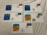 United Nations 1990 DEFINITIVE SERIES Set of 5 First Day Covers