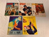 Lot of 5 Vintage Sport Magazines from the 1950's and 1960's