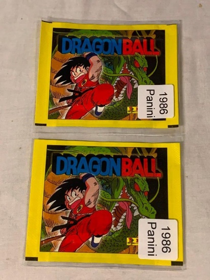 Lot of 2 DRAGONBALL 1986 Panini Packs of Stickers SEALED