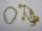 Pair of Gold Toned Bracelets KING FOLLY/ NAPIER 7.75