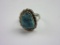 .925 Silver Ring with Turquoise Stone Size 10