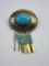 Native American .925 Silver Turquoise Brooch/Pendant 8.3g