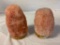 Lot of 2 Natural Salt Crystal Lamps, No light included