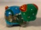 Hand Painted Clay Piggy PIG Bank Mexican Folk Art