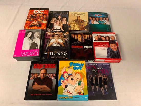 Lot of 11 DVD First Seasons Box Sets-Sopranos, ER, Rome, Family Guy, The Tudors and others