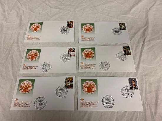 United Nations 1993 AGEING DIGNITY AND PARTICIPATION Lot of 6 First Day Covers