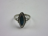 .925 Silver Ring with Turquoise Stone Size 8 3.05g