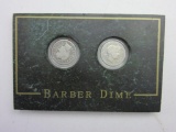 Pair of 1911/1916 Barber Dimes in Case
