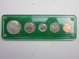 Lot of Five 1966 US Set .40 Silver in Green Plastic Container