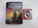 FORBIDDEN ISLAND Complete Board Game w/ UNO Card Set