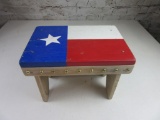 TEXAS-Themed Wooden Footstool made by 